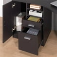 thumbnail image 6 of Scranton & Co Classic Engineered Wood Office Desk with Storage in Espresso, 6 of 10