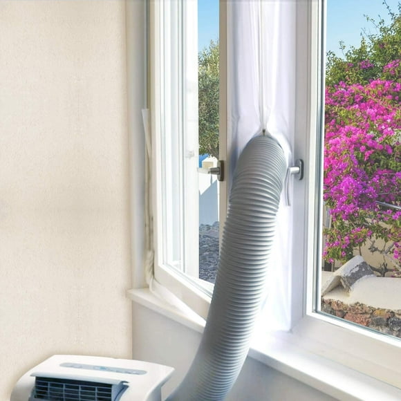 Kit de Joint de Fenêtre pour Climatiseur Portable, Compatible avec Petite Fenêtre à Battant et Fenêtre Basculante, Imperméable à l'Eau 118 Pouces de Long