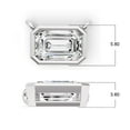 thumbnail image 3 of 0.75 CT Lab Grown Emerald Shape Diamond Solitaire Pendant with Bezel Setting in 14K White Gold. Sample Image Final Product May Vary., 3 of 4