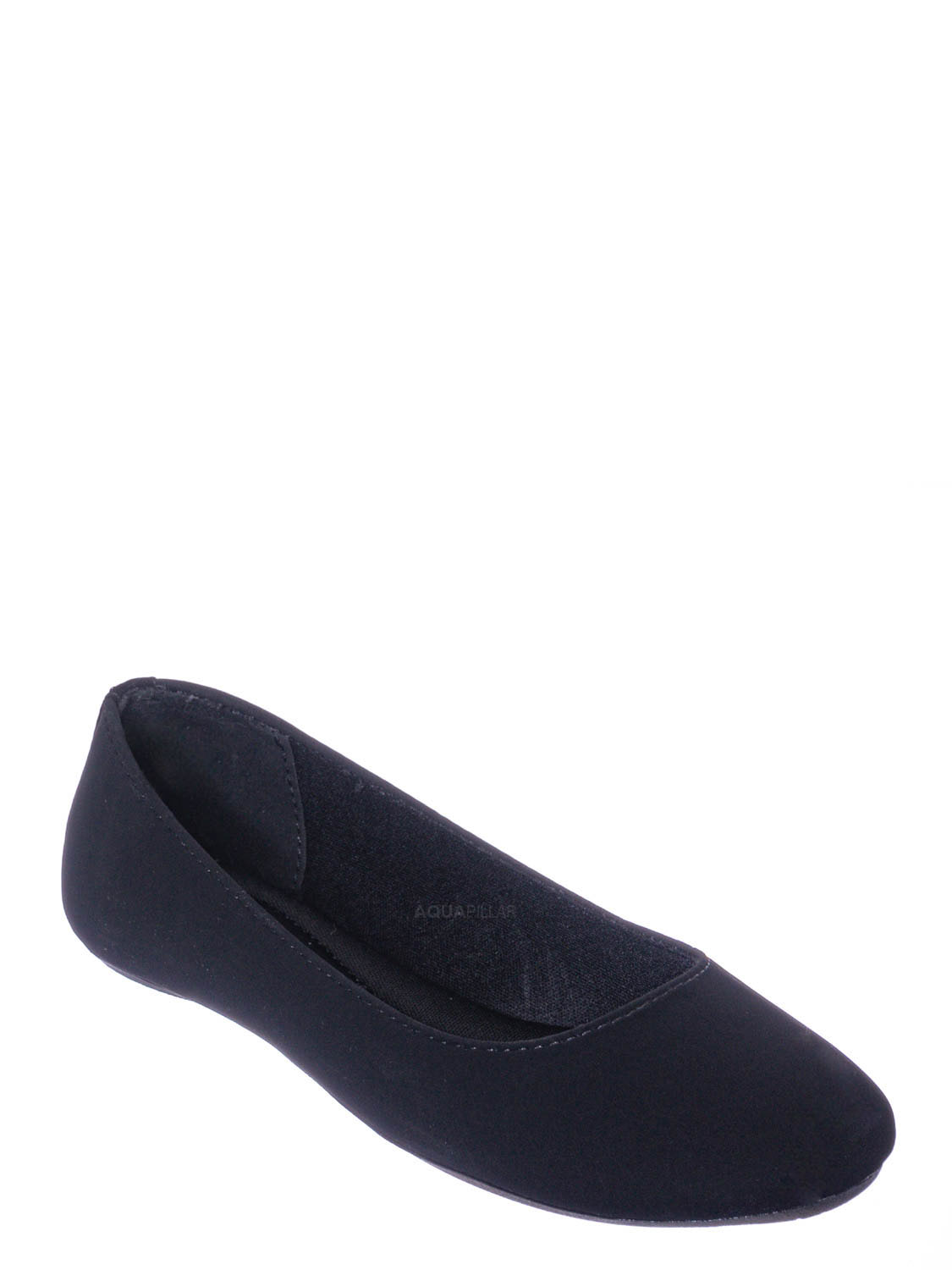 Kreme2 Girls Ballerina Slide Flats Childrens Round Close Toe Slips