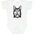 thumbnail image 3 of Inktastic Siberian Husky Sketch Portrait Boys or Girls Baby Bodysuit, 3 of 5