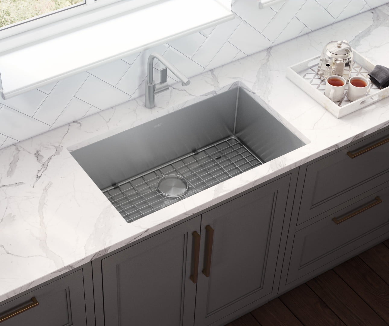 Ruvati RVH7300 Undermount 16 Gauge 30 in. Kitchen Sink Single Bowl