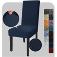 thumbnail image 1 of Stretch Chair Covers for Dining Chairs Set of 10 Decorative Jacquard Dining Room Chair Covers Washable Kitchen Chair Slip Covers for Dining Room, Hotel, Party (10, Navy Blue), 1 of 7