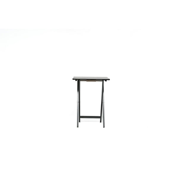 Mainstays Rubberwood Folding TV Tray Table, Black