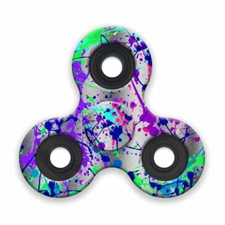 Tri Fidget Hand Spinner Squad ( Top Trenz Purple & Green Splatter Paint ) High Speed & Longest Spin Time Toy Stress Reducer Bearing High Speed Spinners - Walmart.com