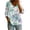 Purple, variant on DeHolifer Women's Shirts Floral Printed 3/4-Sleeve V-Neck Button Down Casual Loose Shirts Tops Green XL