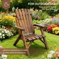 thumbnail image 6 of Patio Furniture Double Adirondack Chair Loveseat,Double Wooden Adirondack Chair with Ice Bucket,Outdoor Loveseat with High Backrest,Patio Chairs, 6 of 7
