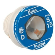 COOPER BUSSMANN, 4 PACK, 15A TYPE S PLUG FUSE, NON TAMP, S15, TIME DELAY FUSTAT, BOXED.
