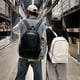 thumbnail image 1 of ONLY leahter-mochila de cuero sintético para hombre, bolso escolar de estilo callejero hip hop, sólido, a la moda, para ordenador portátil, unisex Fivean unisex, 1 of 1