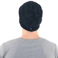thumbnail image 4 of Mens Slouchy Long Beanie Knit Cap for Summer Winter Oversize black, 4 of 5
