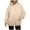 Beige, variant on YOUSNH Women's Autumn and Winter Solid Color Thin Style Plus Size Pocket Long Sleeved Hooded Sweatshirt Pullover Sweatshirt Sweatshirts for Women Brick Red S