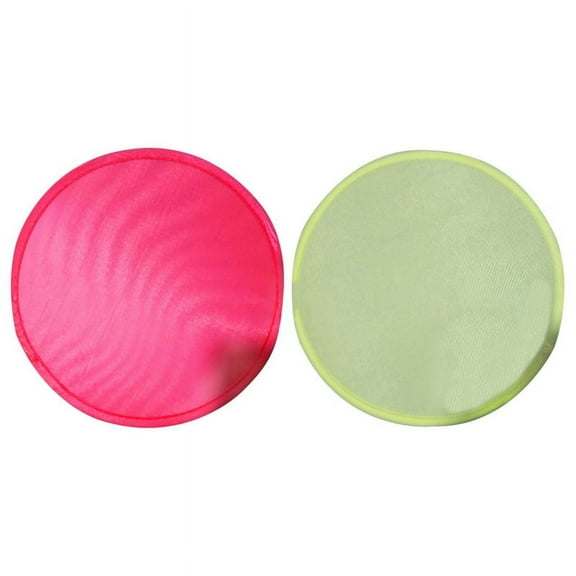 2 Pcs Foldable Round Fan Portable Fan Easy to Use and Take Up No Space - Red & Yellow