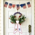 thumbnail image 5 of Deeceymbur Rural Style Patriotic Wreath Sash Stripe Bow Ornament for Home Holiday Decor, 5 of 6