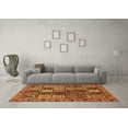 thumbnail image 3 of Ahgly Company Indoor Rectangle Abstract Orange Modern Area Rugs, 3' x 5', 3 of 4