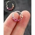 thumbnail image 6 of Colorful CZ Septum Rings, 16G Septum Jewelry, Dainty Helix Daith Earrings for Women, Stainless Steel Septum Daith Piercing Jewelry, 6 of 12