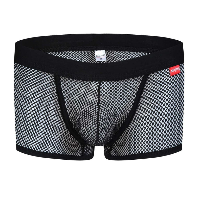 Cotton Mesh Bikini Brief Underwear for Men