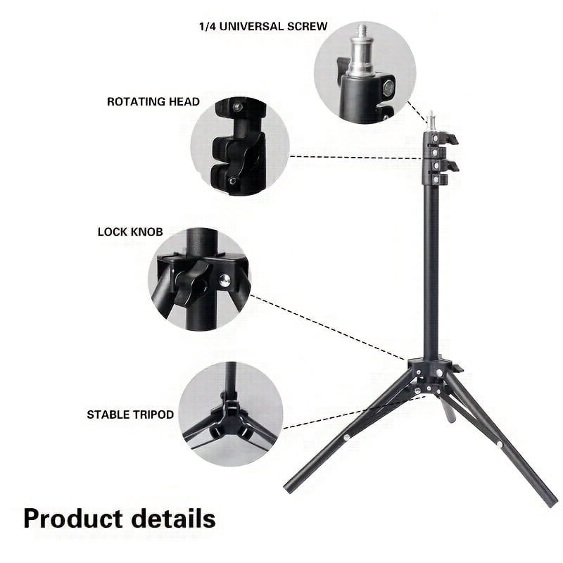 UEGOGO 10-Inch LED Selfie Ring Light with 51-Inch Tripod And Phone Stand, RGB Tone Mode, Stepless Dimming, USB Powered for Live Streaming, Makeup, Cooking Video Recording, Indoor Use