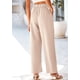 thumbnail image 5 of Pantalones PRETTYGARDEN Palazzo de Pierna Ancha y Cintura Alta Beige Talle Medio, 5 of 9