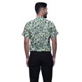 thumbnail image 3 of BESTMAN Chemise en Coton pour Hommes Chemise Décontractée Col Mandarin à Manches Courtes, 3 of 5