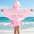 thumbnail image 6 of Frostluinai Girls Hooded Zip Up Swim Cover Up Ruffle Detail Terry Beach Robe with Pockets Kids Bathing Suit Coverup 2-11 Years, 6 of 10
