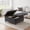 Grey, variant on Haewon 34 inch Extra Large Storage Ottoman Coffee Table, No Assembly Required, Oversized Square Ottoman with Storage, Tufted Upholstered Ottomans Coffee Table for Living Room ,Fabric, Grey