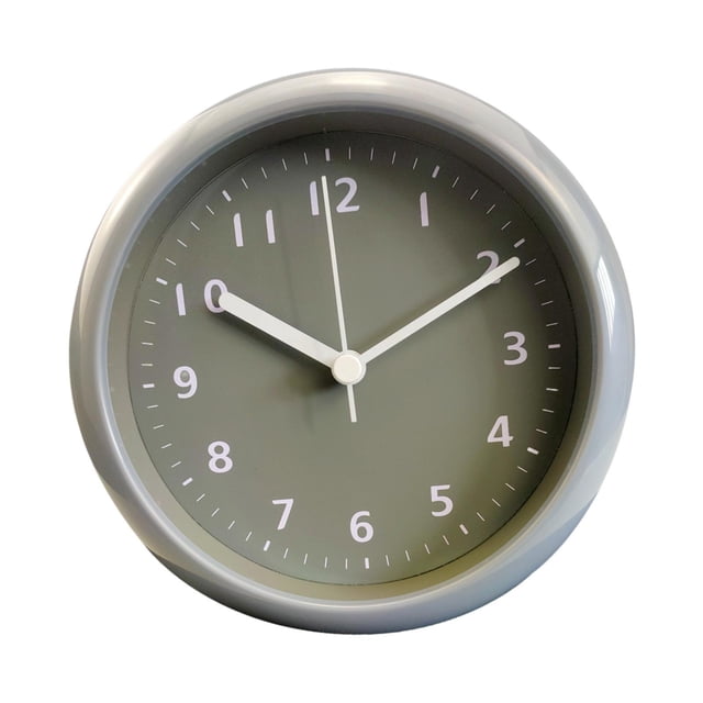 Reloj de baño, Reloj de Pared Colgante, sin tictac, silencioso, decoración de la habitación, Reloj de Pared, Relojes Decorativos para Granja, hogar, C gris