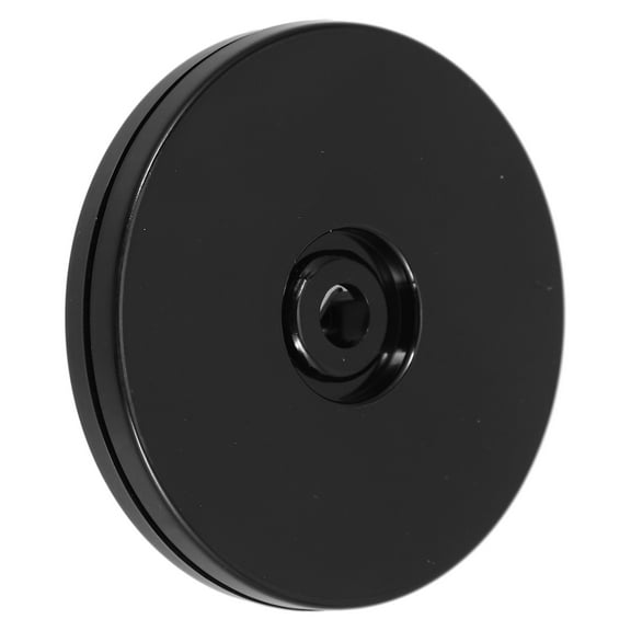 WORGEOUS Black Acrylic Lazy Swivel Stand Rotating Tray 360 Degree Rotation Turntable Organizer with Steel Ball Bearings for Kitchen 75mm