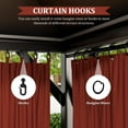 thumbnail image 4 of Pakunoda 13' X 6.5' Gazebo Universal Replacement Privacy 4-Panel Curtains, Waterproof Outdoor Curtains Terrared Sidewall with Zipper for Patio Garden Backyard 12' X 14' Gazebo, Curtain Only, 4 of 8