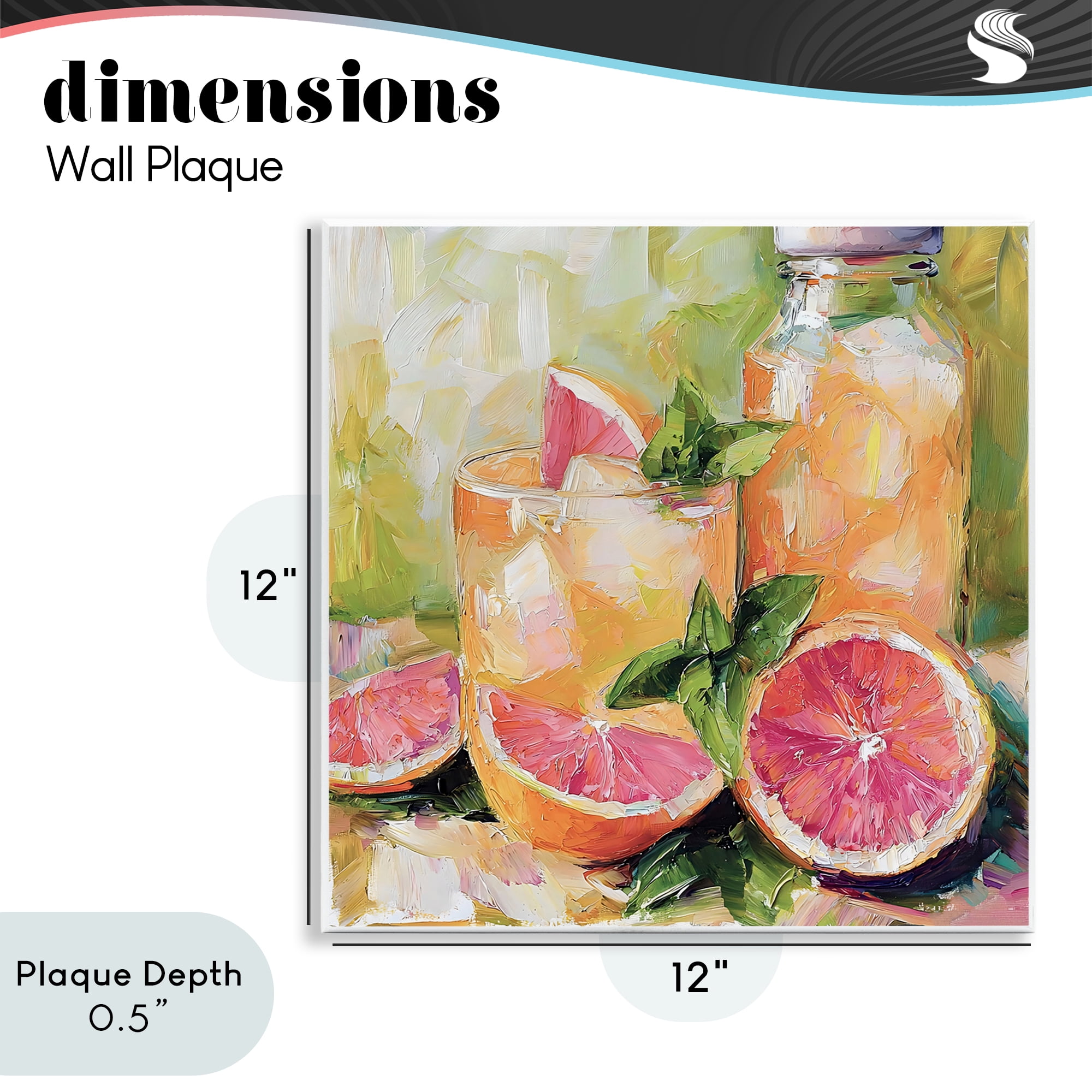 Stupell Industries Grapefruit Summer Refreshment Wall Plaque Art, design by Riley B