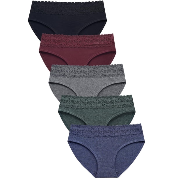 Braguitas Wealurre de algodón, ropa interior de bikini, calzoncillos de encaje para mujer
