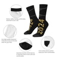 thumbnail image 3 of Logiee Happy New Year 2024 (2) Print Adult Socks for Men & Women,Calf Socks, Ankle Socks,Boots Socks,Breathable Casual Sock,Unisex Crew Socks, 3 of 6