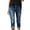 Blue, variant on SRZYMJ Capri Jeans for Women Stretch High Waisted Distressed Denim Capris Ripped Cropped Pants