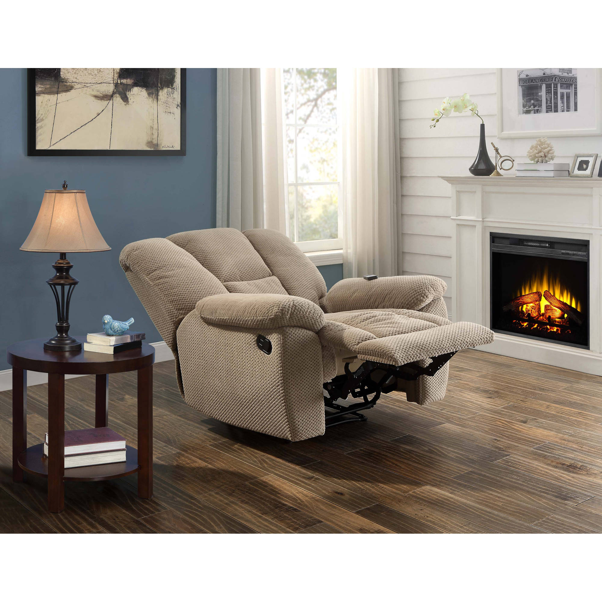 Serta Big And Tall Memory Foam Massage Recliner With Usb Charging Multiple Color Options