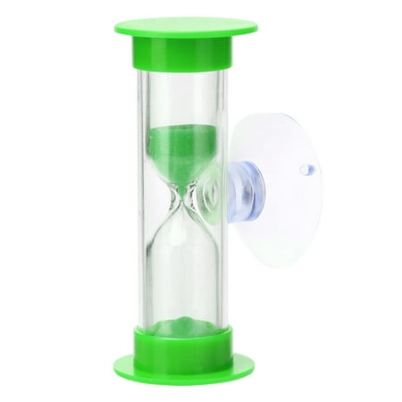 

TBOLINE New 2min Hourglasses Kid Teeth Brushing Timer w/Suction Cup Home Decor (Green)