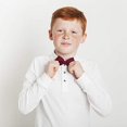 thumbnail image 6 of Boy's Poly Satin Banded Clip On Bow Ties (Burgundy), 6 of 7