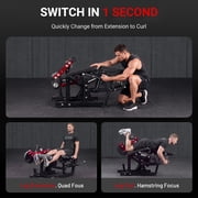 GMWD Leg Extension and Curl Machine LE08 2.0, Adjustable Leg Curl Machine with Plate Loaded, Seated Leg Extension and Lying Curl Machine for Home Gym, Leg Workout Equipment
