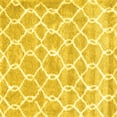 thumbnail image 1 of Ahgly Company Machine Washable Indoor Square Trellis Yellow Modern Area Rugs, 7' Square, 1 of 4