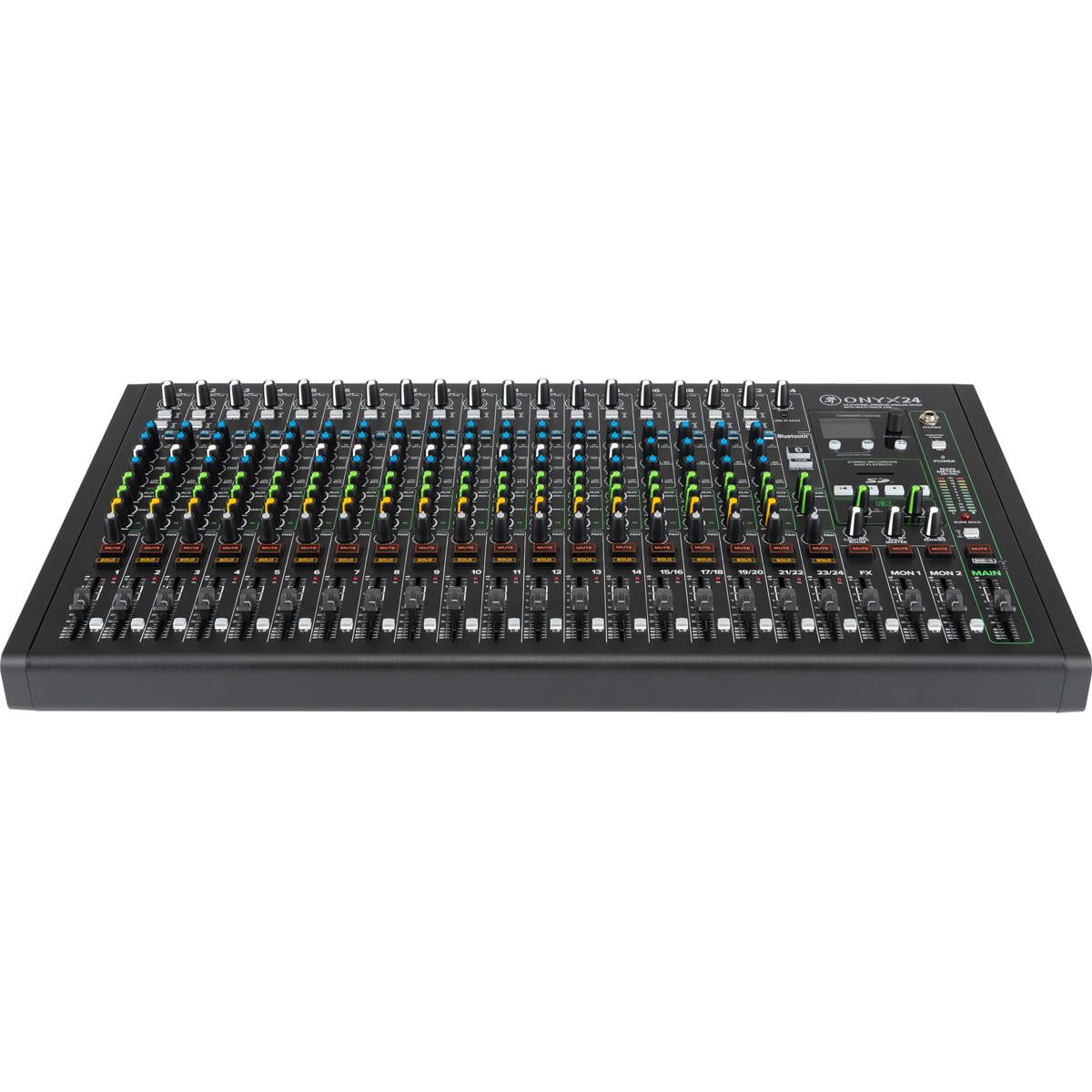 Mackie Onyx 24-Channel Premium Analog Mixer with Multi-Track USB, Bundle with TAPH100 Headphones and 4x 25' XLR Microphone Cable