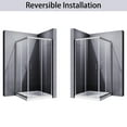 thumbnail image 6 of Sunny Shower Corner Entry Sliding Shower Door 36 in.D x 36 in. W x 72 in. H Brushed Nickel Finish Shower Enclosure, 6 of 11