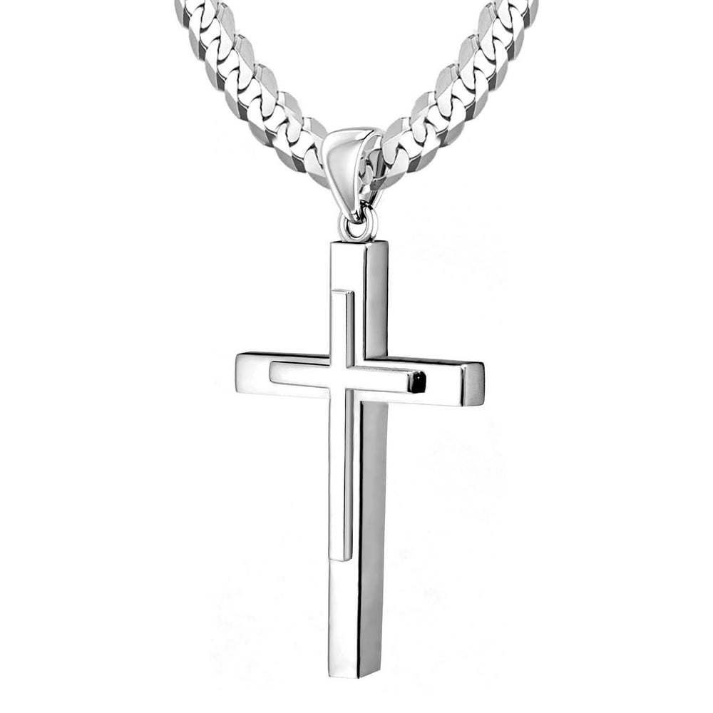 Us Jewels Men's XL Heavy Solid 925 Sterling Silver 2in Double