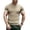 ☪218-Khaki, variant on Men's Knit Solid Geometric Pattern Short Sleeve Round Neck Top/Shirt - Textured Casual Tee