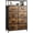 Rust, variant on MCQ 8-Drawer Fabric Dresser with Open Shelf, 45.9-inch Tall Storage Cabinet for Bedroom Closet Organization, Black Wood