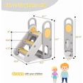 thumbnail image 6 of Towallmark Toddler Step Stool for Bathroom Sink, Kids Standing Tower, 3 Step Stool with Safety Handles for Kitchen, Bed, Toilet Potty Training, Non-Slip Three Step Ladder for Child Learning, 6 of 7