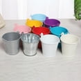 thumbnail image 4 of Cheers US Galvanized Metal Buckets with Handle Mini Round Flower Pot Plant Basket for Small Plant and Candy Snack and Home Party Decoration, 4 of 7