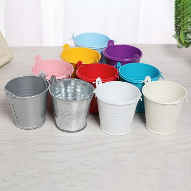 Flmtop Pot de Fleurs Suspendu en Fer pour Jardin Balcon Mur Seau Vertical