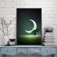 thumbnail image 3 of IDEA4WALL Framed Canvas Wall Art for Living Room, Bedroom Moon with Bright Canvas Prints for Modern Home Decoration Ready to Hang, 3 of 4