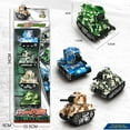 thumbnail image 2 of JUNWELL Plastic Men‘S Toy Tanks  4 Alloy Tank Car Model Set  Q Version Pull Ba Car Model Children‘S Toys, 2 of 6