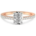 thumbnail image 3 of IGI Certified 3 Carat Oval Shape Lab Grown Diamond Engagement Ring | 14K Rose Gold | Jia Secret Double Halo Eternity Lab Diamond Ring | FG-VS1-VS2 Quality Friendly Diamonds, 3 of 5