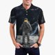 thumbnail image 1 of Balery Astronaut Standing In The Moon Camisa Polo de Hombre con Estampado, de Manga Corta y Tejido Medio, Camisa Tipo Golf Polo-3X-Large, 1 of 6