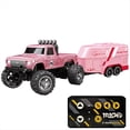 thumbnail image 1 of Mini Camión Monstruo Teledirigido, Escala 1:64, Todoterreno, Coche de Escalada, Control Remoto de 2,4 GHz, Juguete para Niños, Regalo, Color Rosa., 1 of 8